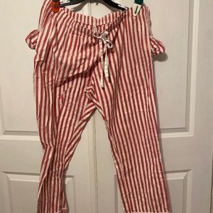 Lounge Pants - Red and White